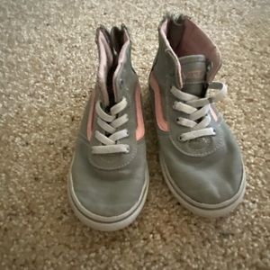 Gray and pink vans 8toddler